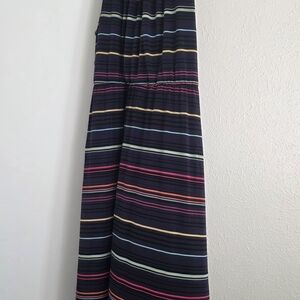 Maurices Navy and Multicolor Striped Dress